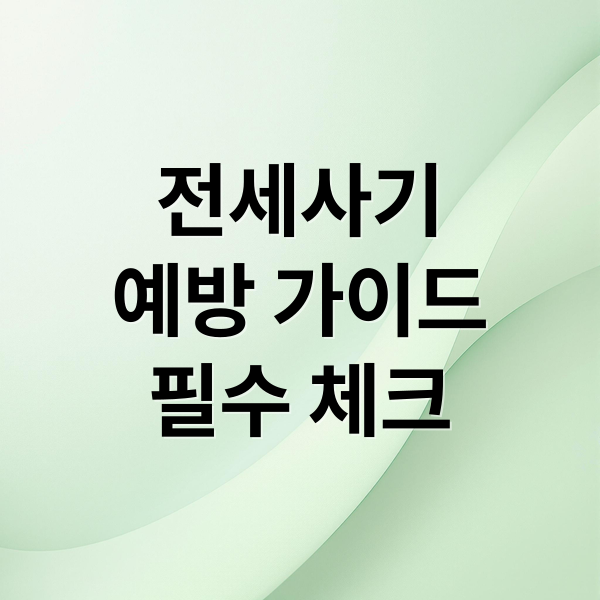 전세사기
예방 가이드
필수 체크 (전세 사기 피하는 방법)