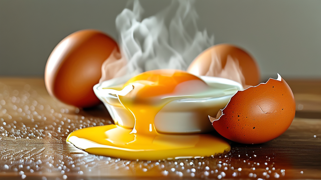 끓는 물 vs 찬물, 계란 삶기의 차이점 (realistic 스타일)