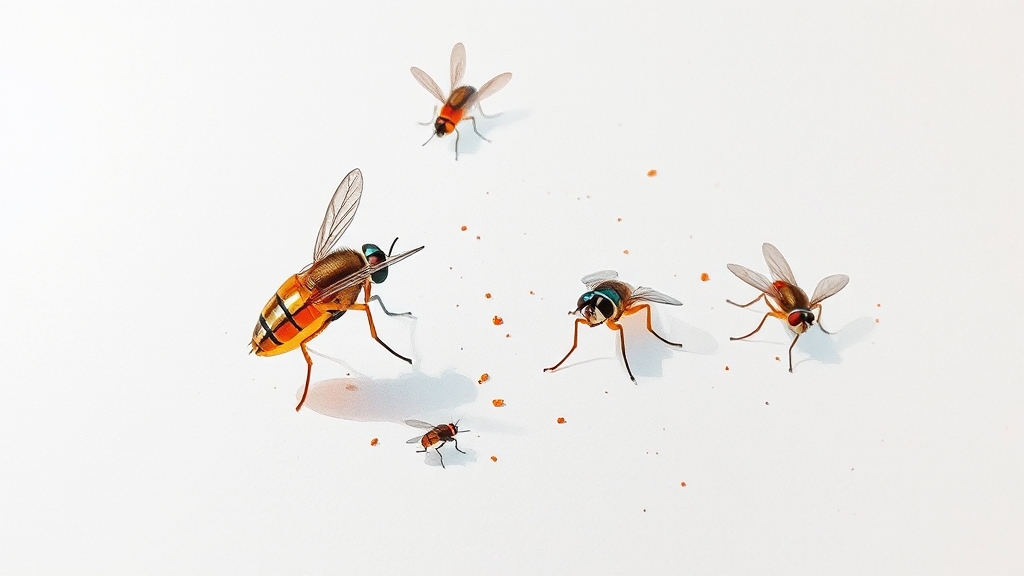 초파리 퇴치제 성분 분석 & 비교 (watercolor 스타일)