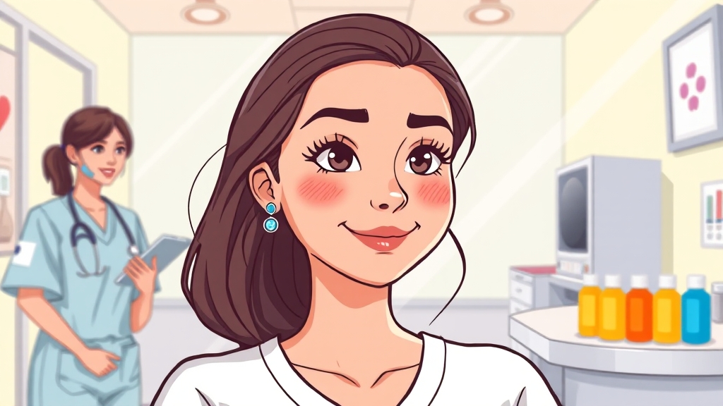 온다리프팅 시술 전후 주의사항 (cartoon 스타일)
