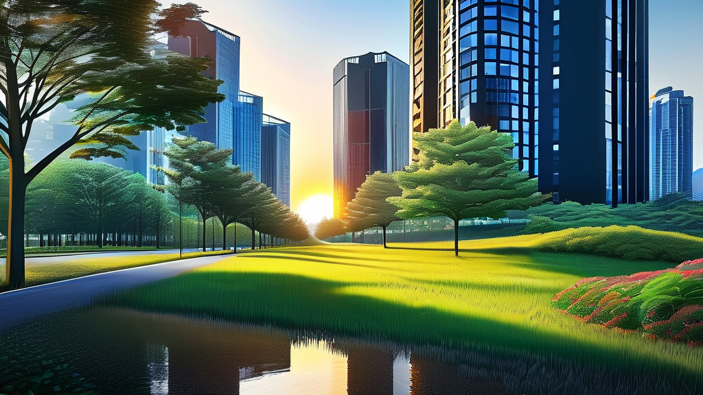 인천 바이오 산업 성장과 수도권매립지 공약 (realistic 스타일)