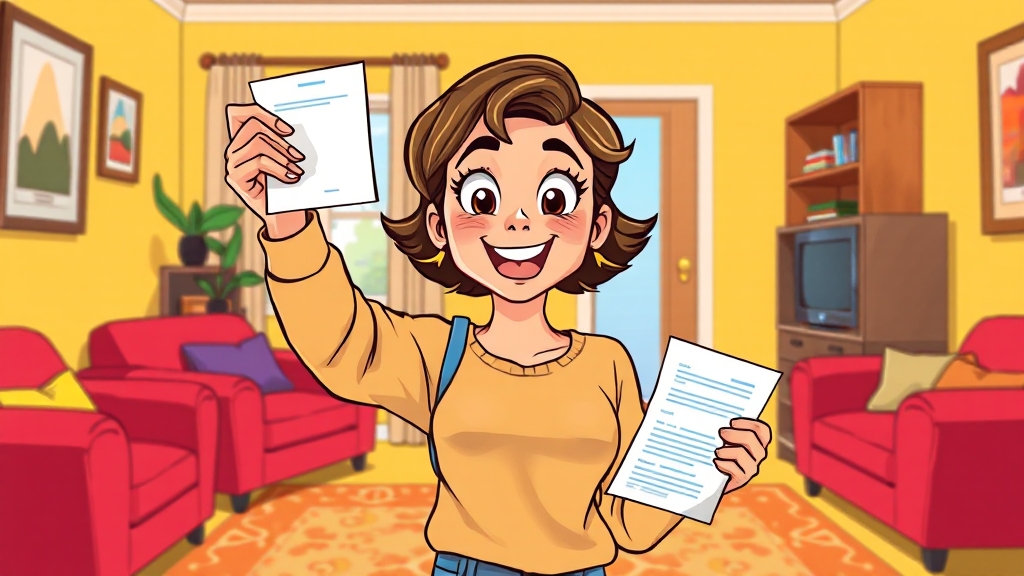 환급 신청, 이렇게 하세요! (cartoon 스타일)