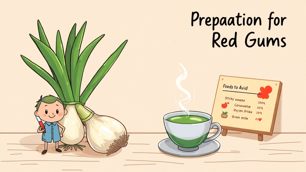 잇몸에 좋은 음식 vs 피해야 할 음식 (cartoon 스타일)