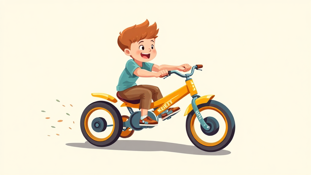 경주의 흥미로운 순간들: 올보르 트라이크 하이라이트 (illustration 스타일)