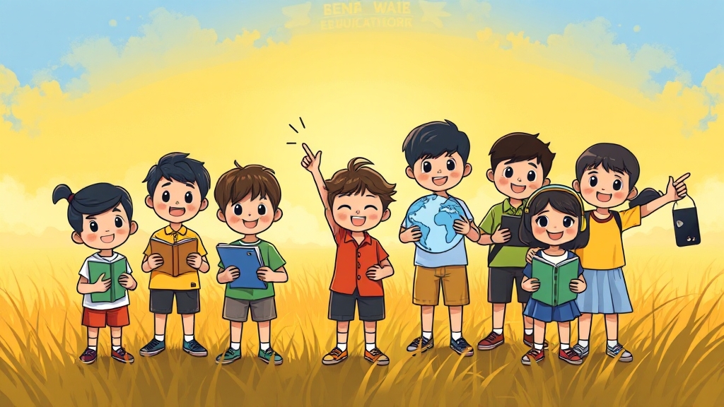 교육 철학과 정책 방향 (cartoon 스타일)