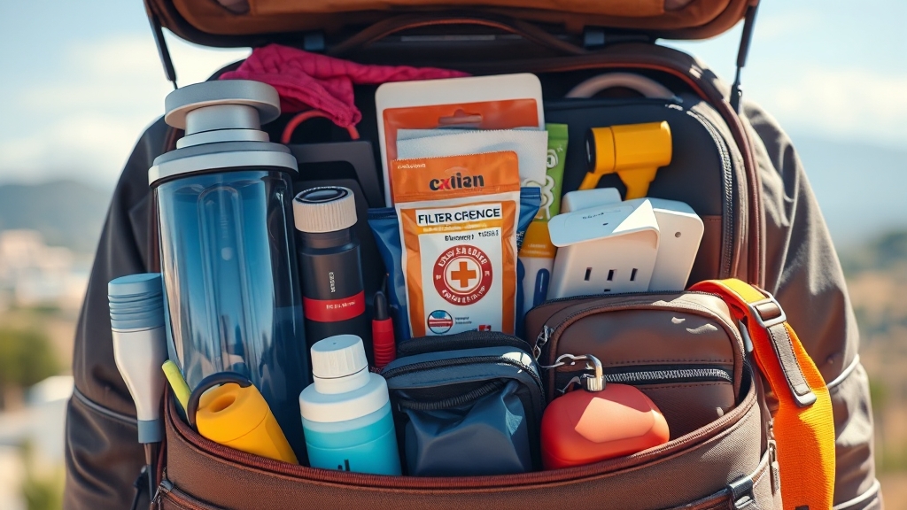 여행 편의 용품 (realistic 스타일)