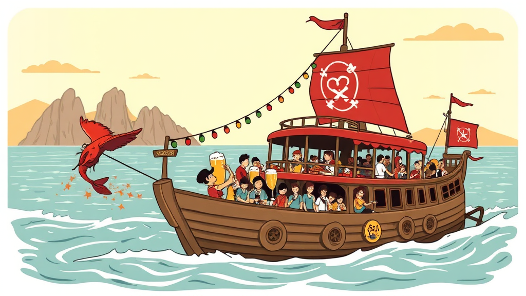 나트랑 호핑투어, 놓치면 후회할 먹방 타임 (cartoon 스타일)