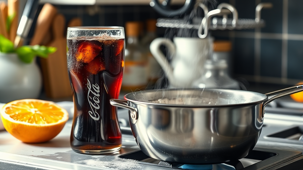 콜라, 귤껍질 등 이색 세척 방법 (realistic 스타일)