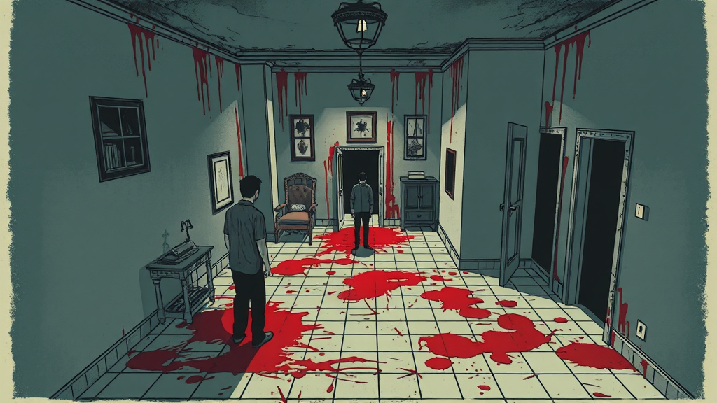 이상한 집: 평면도 속 비밀 (illustration 스타일)