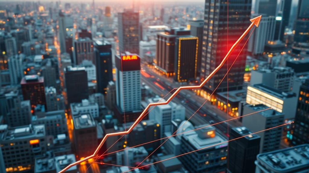 글로벌 경제 상황과 구리 수요 (realistic 스타일)