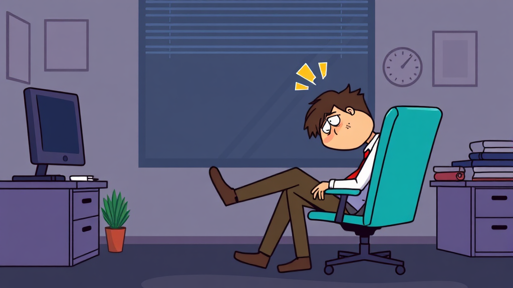 번아웃 원인 분석 (cartoon 스타일)