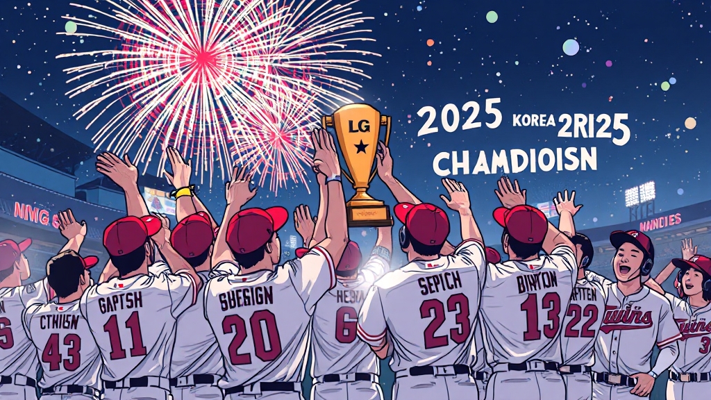 2025 한국시리즈 우승 확정 (illustration 스타일)