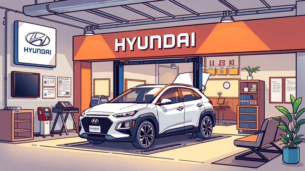 서비스센터 이용 안내 (cartoon 스타일)