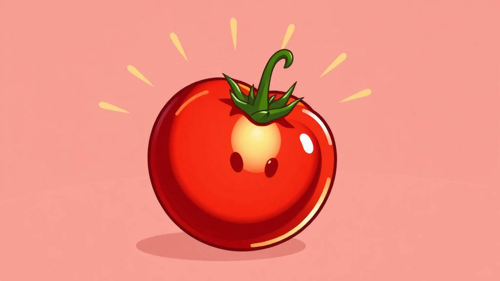 대저토마토의 영양 성분 완벽 분석 (cartoon 스타일)