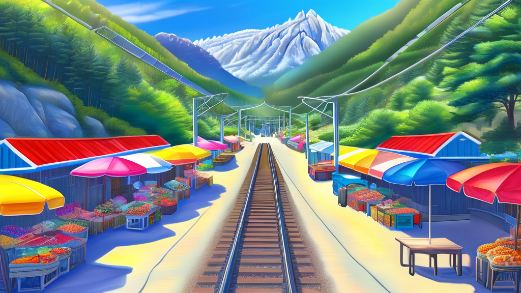 정선 여행 코스: 아우라지와 함께 둘러볼 명소 (realistic 스타일)