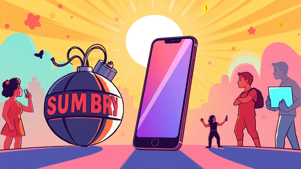 통신사별 보조금 경쟁, 누가 웃을까? (cartoon 스타일)