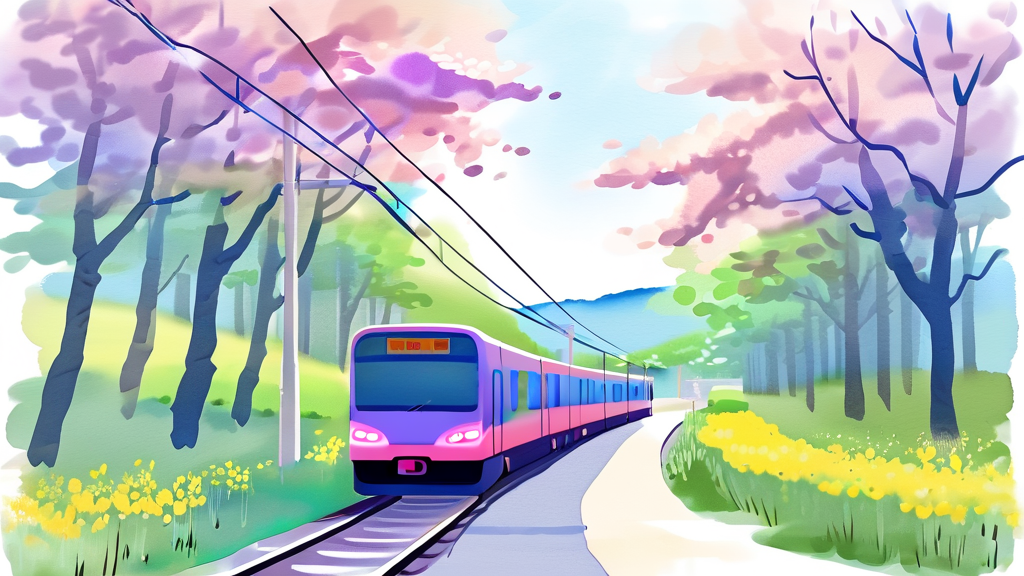 방문 전 필수 체크리스트: 교통 및 편의 시설 (watercolor 스타일)