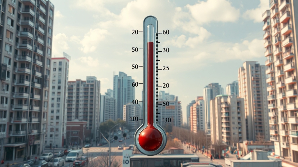 부동산 시장, 온도 차 뚜렷 (realistic 스타일)