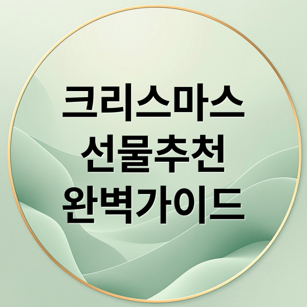 크리스마스
선물추천
완벽가이드 (크리스마스 선물 추천)
