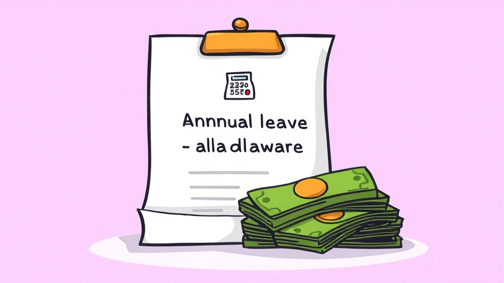 연차수당 계산 공식과 실제 적용 예시 (cartoon 스타일)