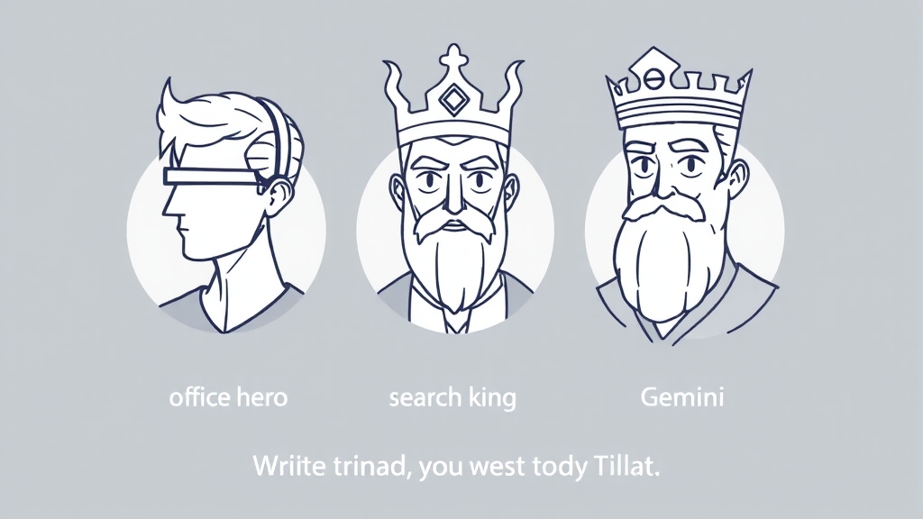 MS 코파일럿 vs 경쟁 AI 툴 (illustration 스타일)