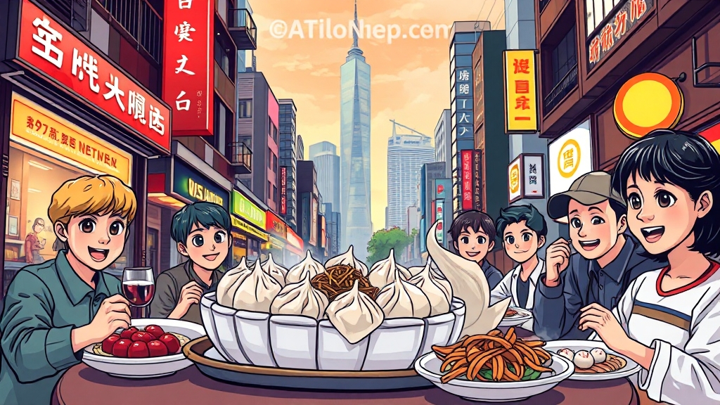 미식 천국, 대만 맛집 탐방 (cartoon 스타일)