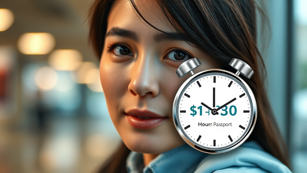 긴급 여권 발급 비용 및 소요 시간, 이것만 알면 끝! (realistic 스타일)