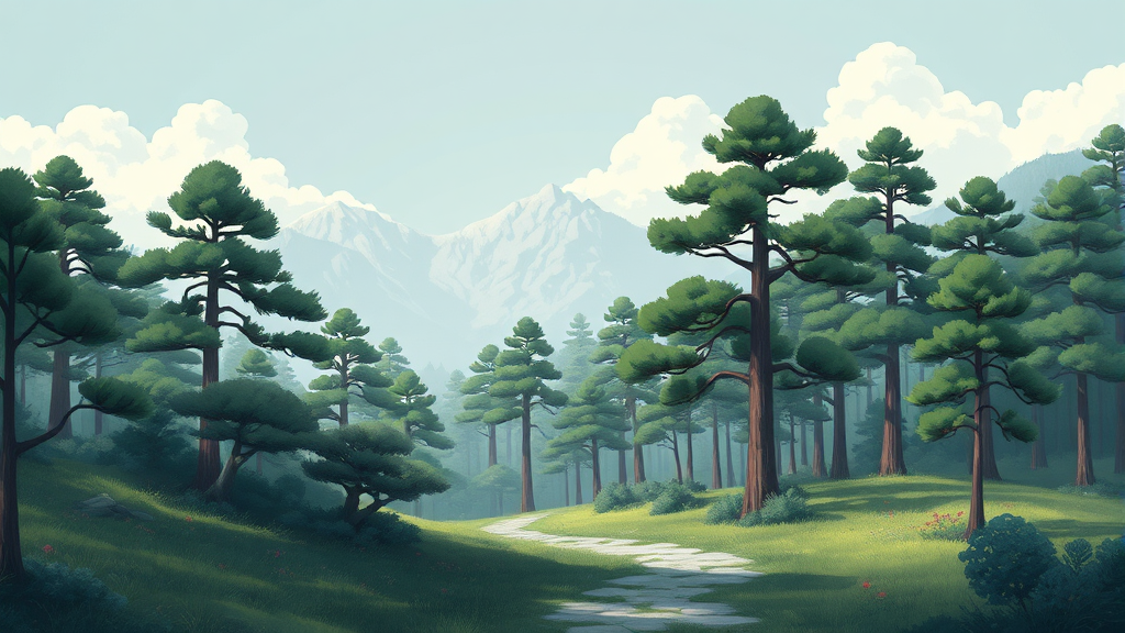 영월 장릉: 왕족의 넋을 기리는 유네스코 세계유산 (illustration 스타일)