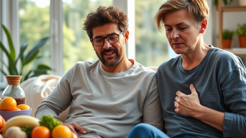 가스 차는 배, 편안하게 만드는 방법 (realistic 스타일)