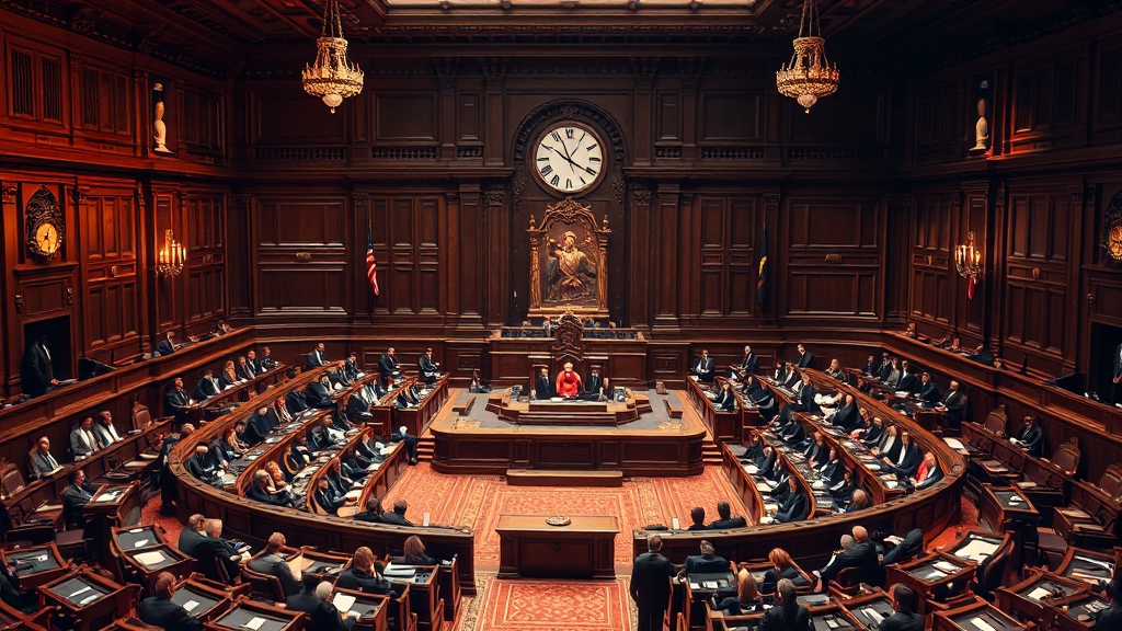 정치권, 예산안 신경전 (realistic 스타일)