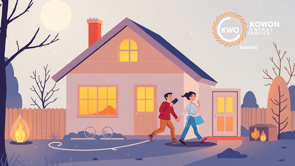 코원에너지서비스 소개 (illustration 스타일)