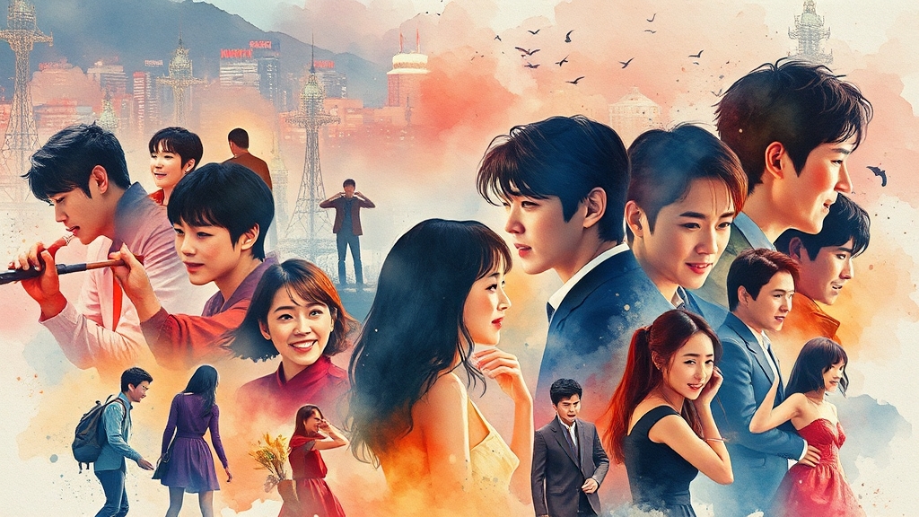 한국 드라마 인기 분석 (watercolor 스타일)