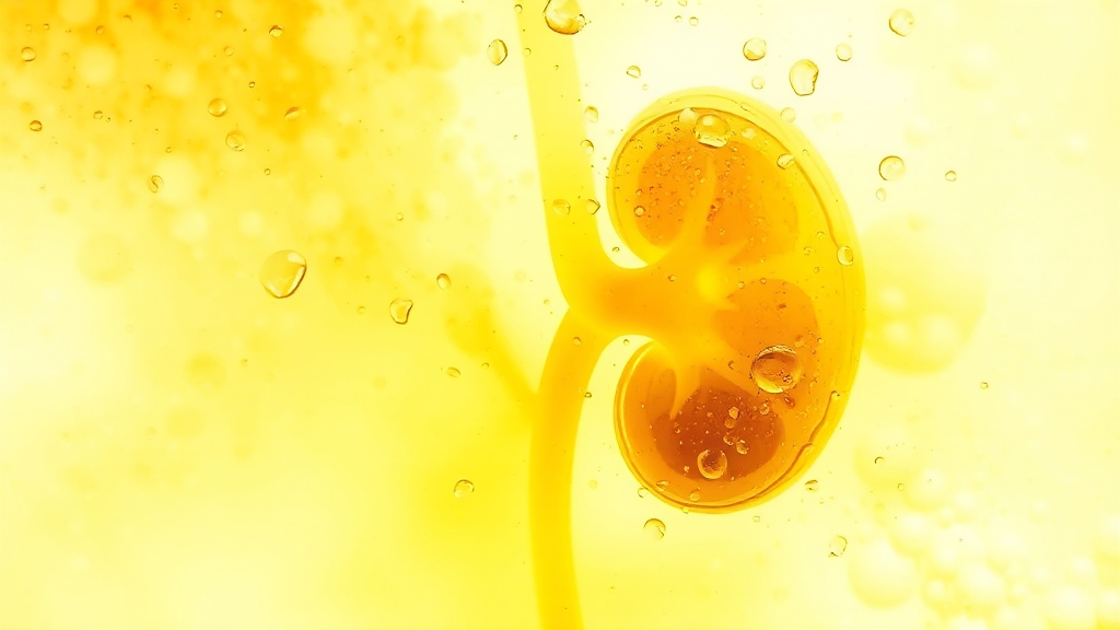 소변 색깔과 건강 (watercolor 스타일)