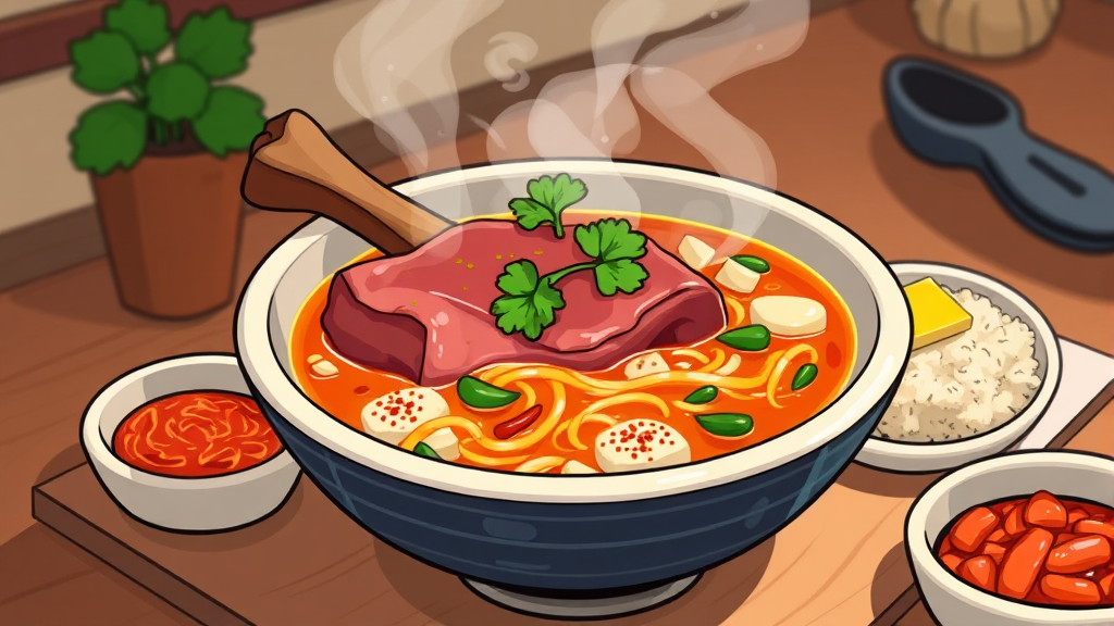 갈비탕 꿀팁 (cartoon 스타일)