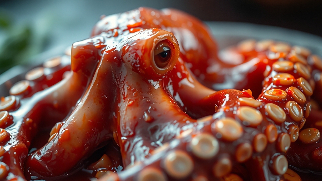 맛있는 쭈꾸미 선택 & 손질 (realistic 스타일)