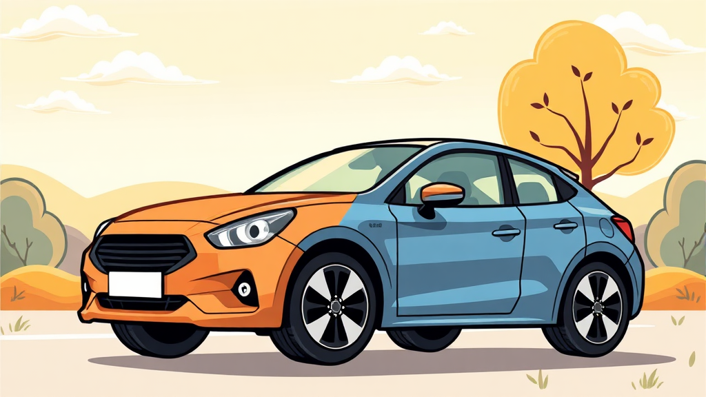 차량 매도 시 환급 안내 (cartoon 스타일)