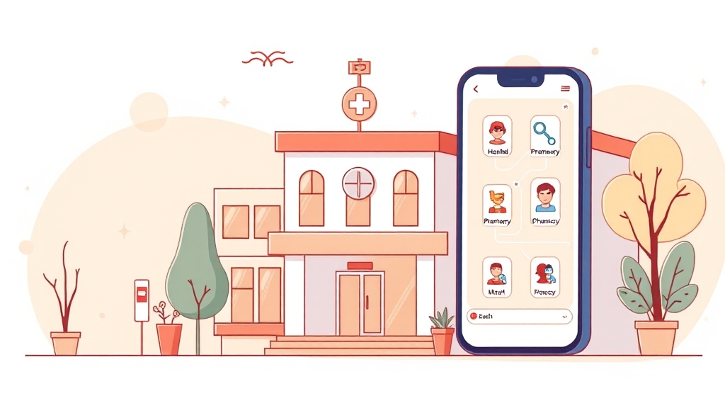 가장 빠른 병원/약국 검색 방법 (illustration 스타일)