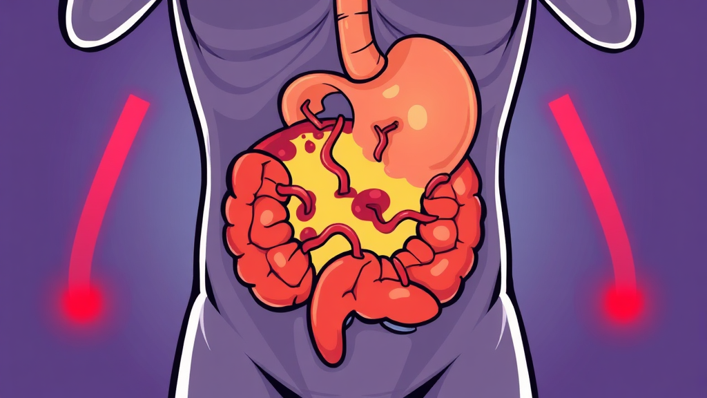 맹장염 합병증 및 위험성 (cartoon 스타일)