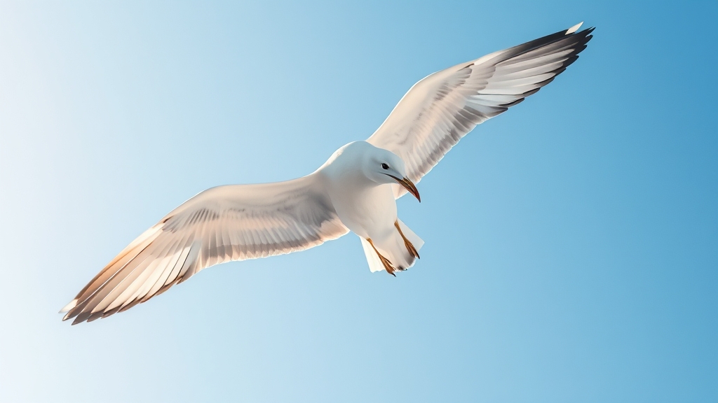 꿈속 갈매기 색깔과 분위기 (realistic 스타일)