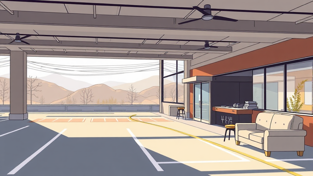 방문객을 위한 편의 시설 및 정보 (illustration 스타일)