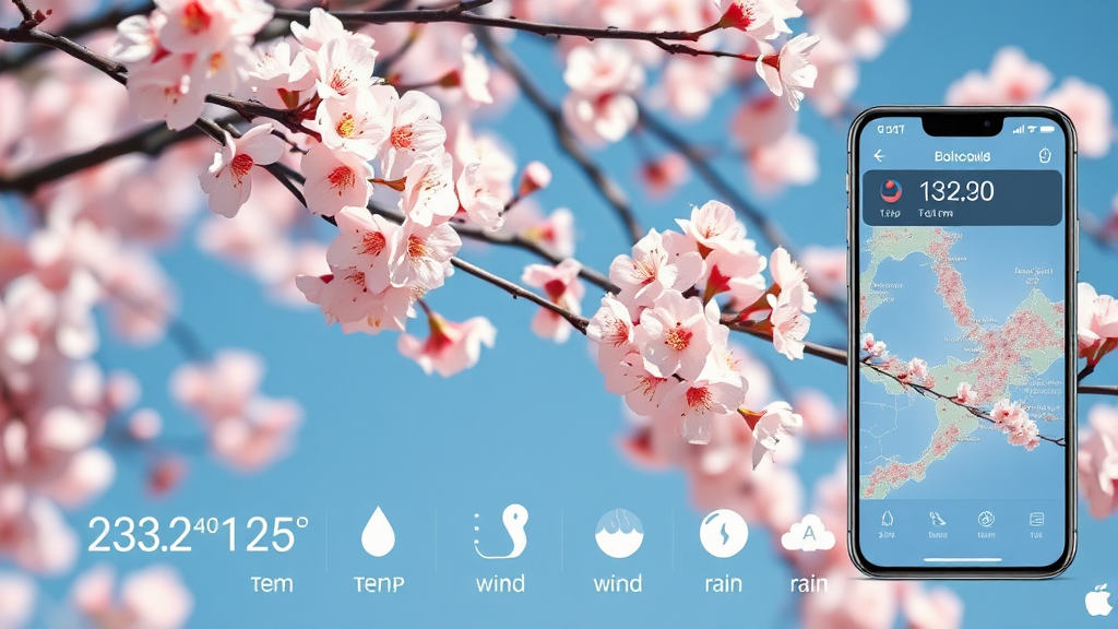 실시간 벚꽃 개화 현황 확인 및 변수 분석 (realistic 스타일)