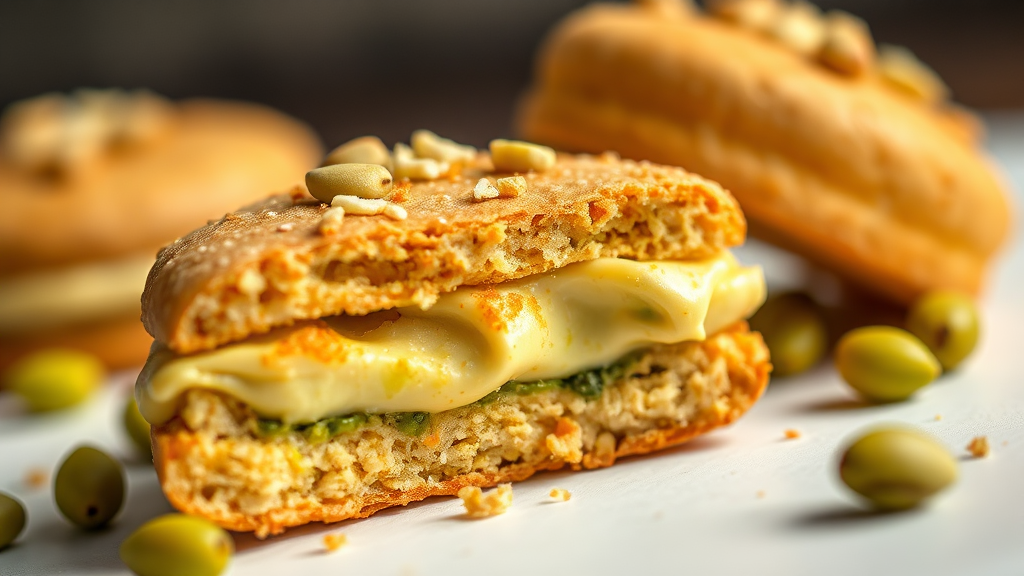 맛과 식감 분석: 몬트쿠키 vs. 다른 쫀득 쿠키 (realistic 스타일)