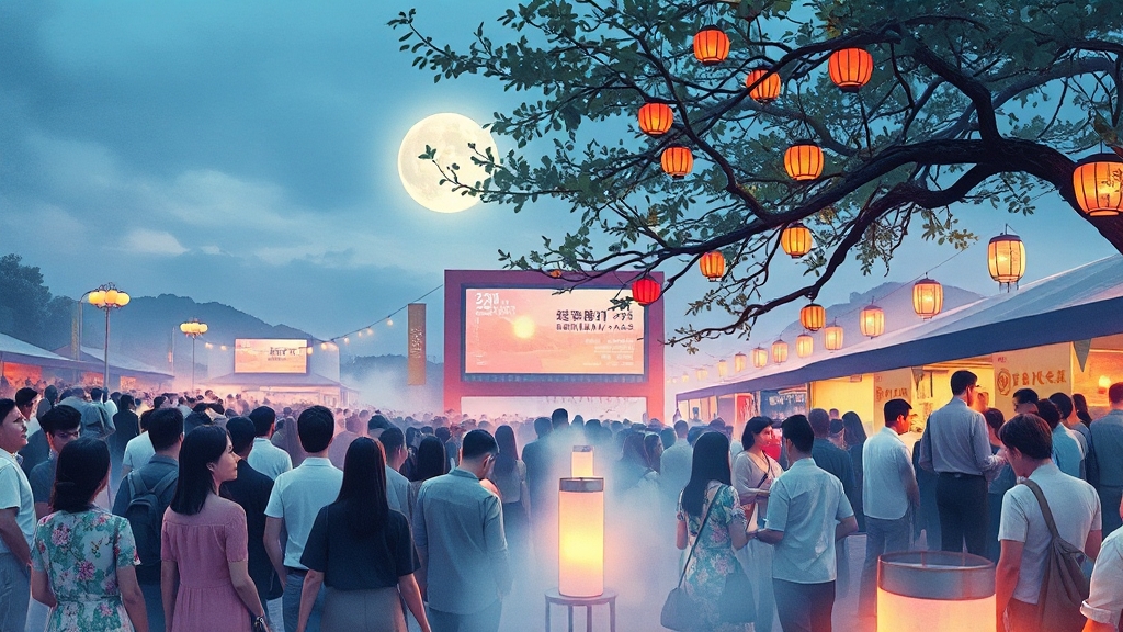 영화제 규모와 변화 (watercolor 스타일)