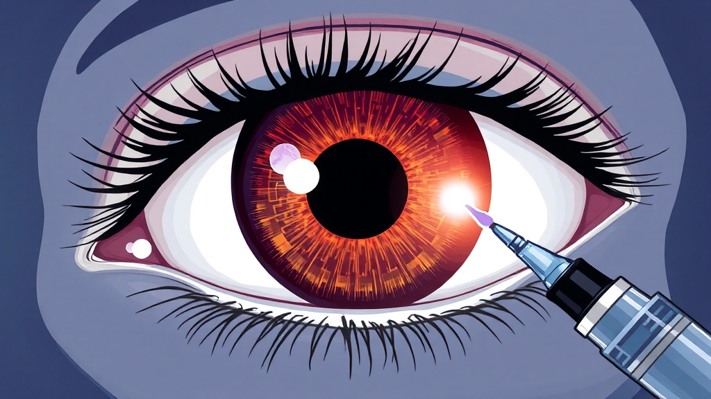 황반변성 치료법 (illustration 스타일)