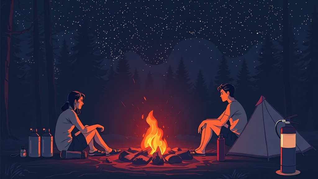 불멍, 안전하게 즐기는 방법 (illustration 스타일)