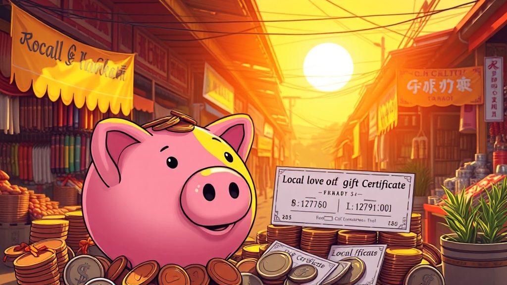 지역사랑상품권, 경제적 이점과 다양한 혜택 (illustration 스타일)