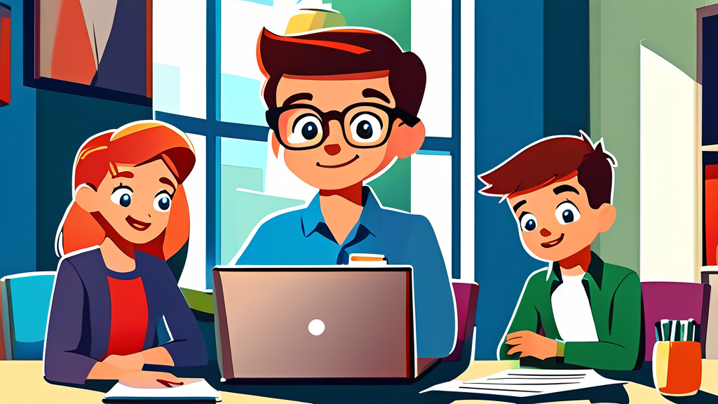 자녀장려금 심사 및 지급 절차 (cartoon 스타일)