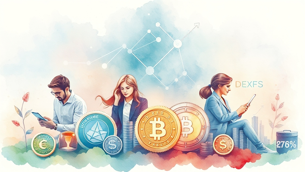 스테이블 코인 활용 전략 및 투자 방식 (watercolor 스타일)