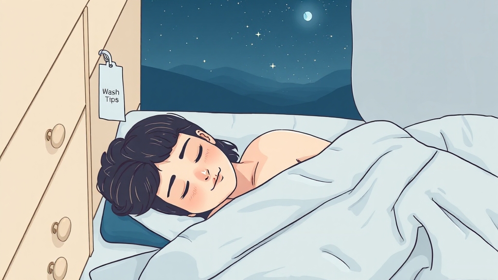 숙면템 관리 및 선택 가이드 (illustration 스타일)