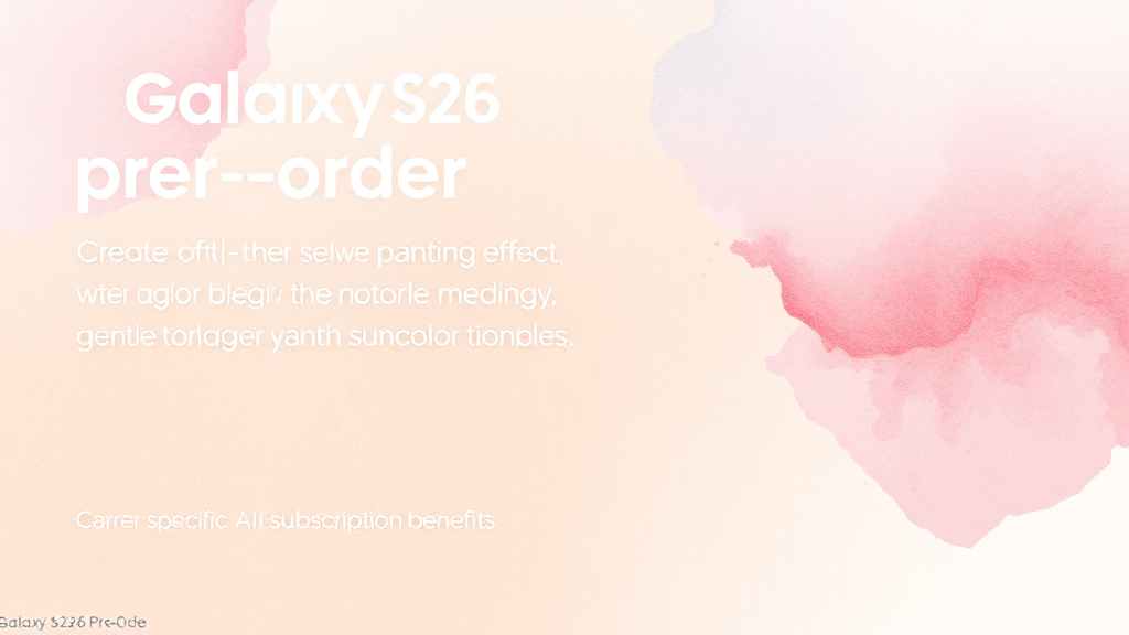 갤럭시 S26, 어떤 혜택을 받을 수 있을까? (watercolor 스타일)